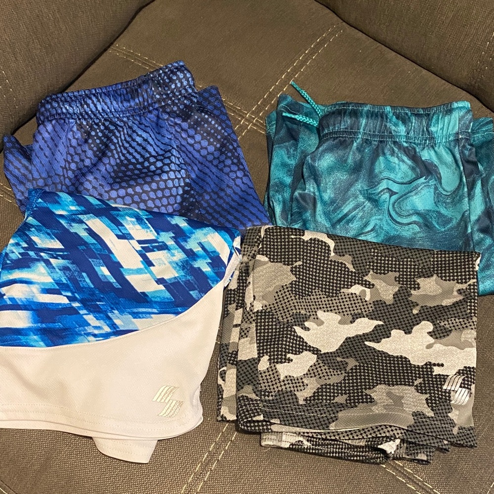 The Children's Place Blue, Teal, and Gray Shorts Set